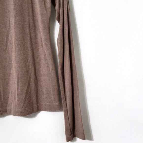 Vivienne Tam Womens Ruched Long Sleeve Cinched Top Size S Y2K Viscose Minimalist - Picture 5 of 11